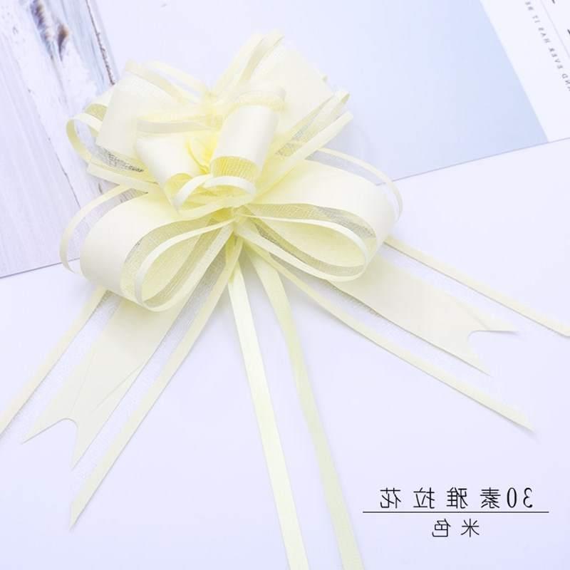 中号婚车头手拉花丝带彩带抽花蝴蝶结礼盒花束礼品水果包装拉花er