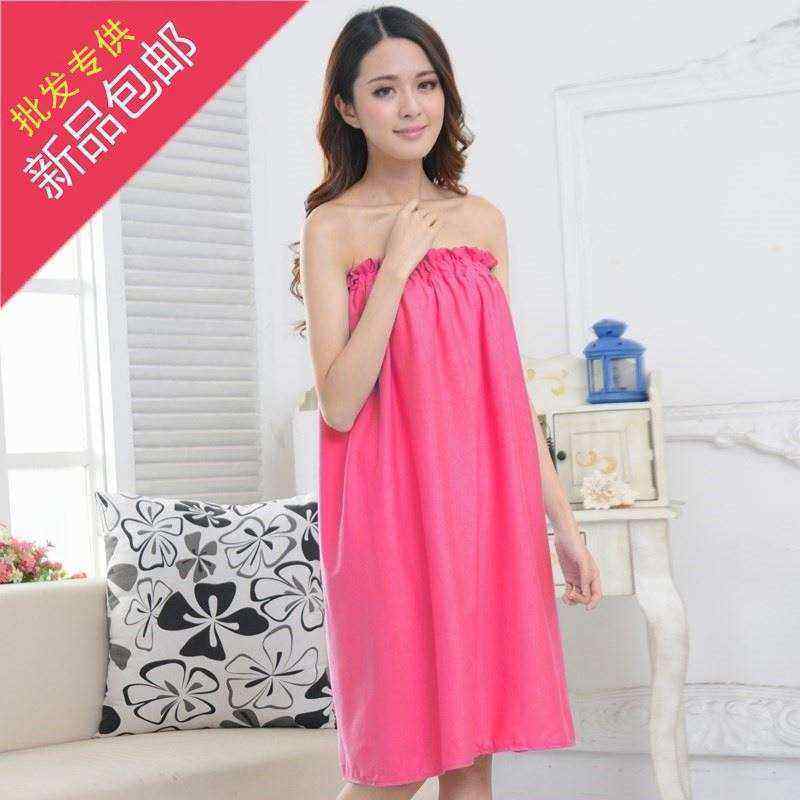 群主家美容院客裙浴裙浴袍抹胸客人专用浴巾睡衣汗蒸服女款裹胸夏