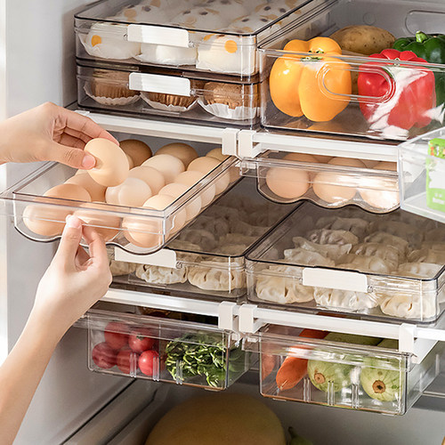 露禾食品级厨房冰箱抽屉式收纳盒
