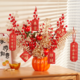 新年装饰氛围布置2026马年乔迁摆件客厅挂饰福桶春节场景挂件过年