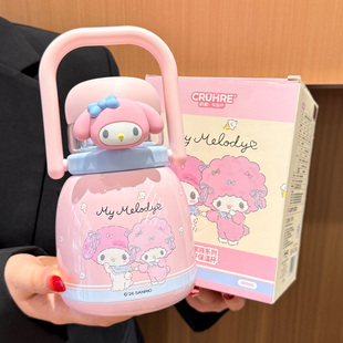 三丽鸥水杯三饮带盖泡茶保温杯子女孩2025新款儿童学生大容量水壶