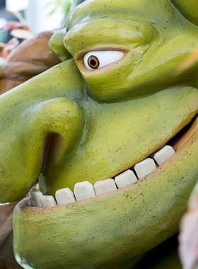 卡通动漫绿色怪物模型儿童乐园商场活动美陈引流自贡灯会厂家