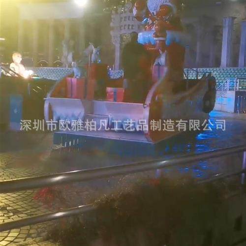 米大型主题公园游园花车发光巡游圣诞节玻璃钢雕塑电动车美陈