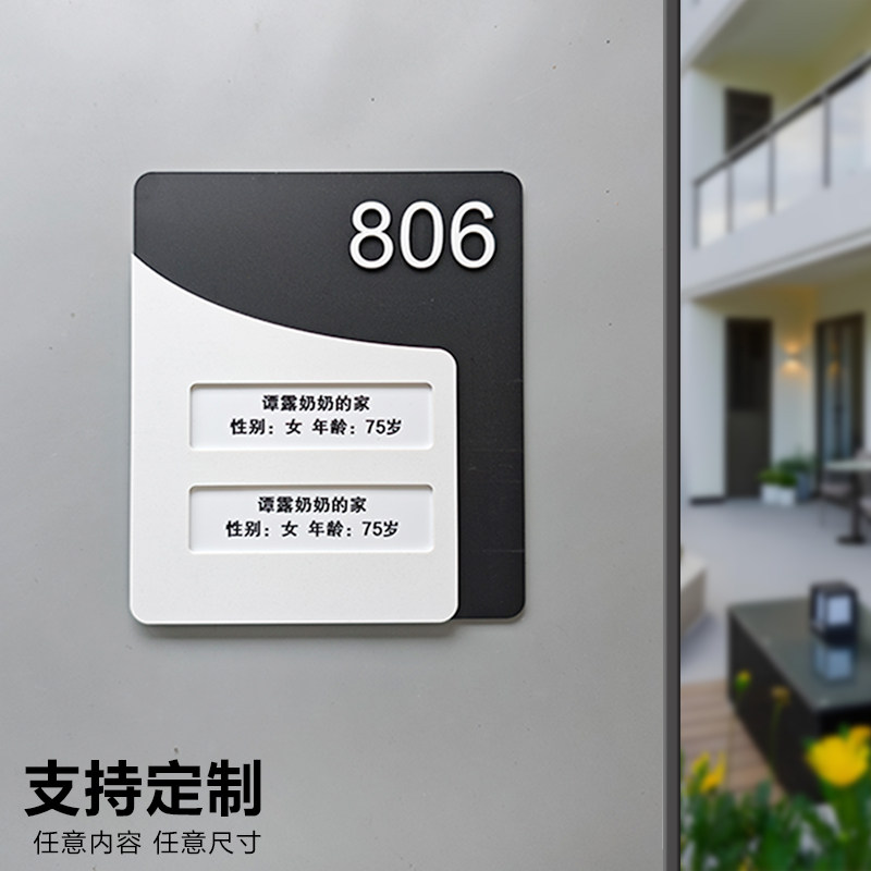 亚克力定制创意可更换科室牌住宿人员员工职责负责人信息联系方提示牌办公室公司仓库企业工厂个性化标识牌