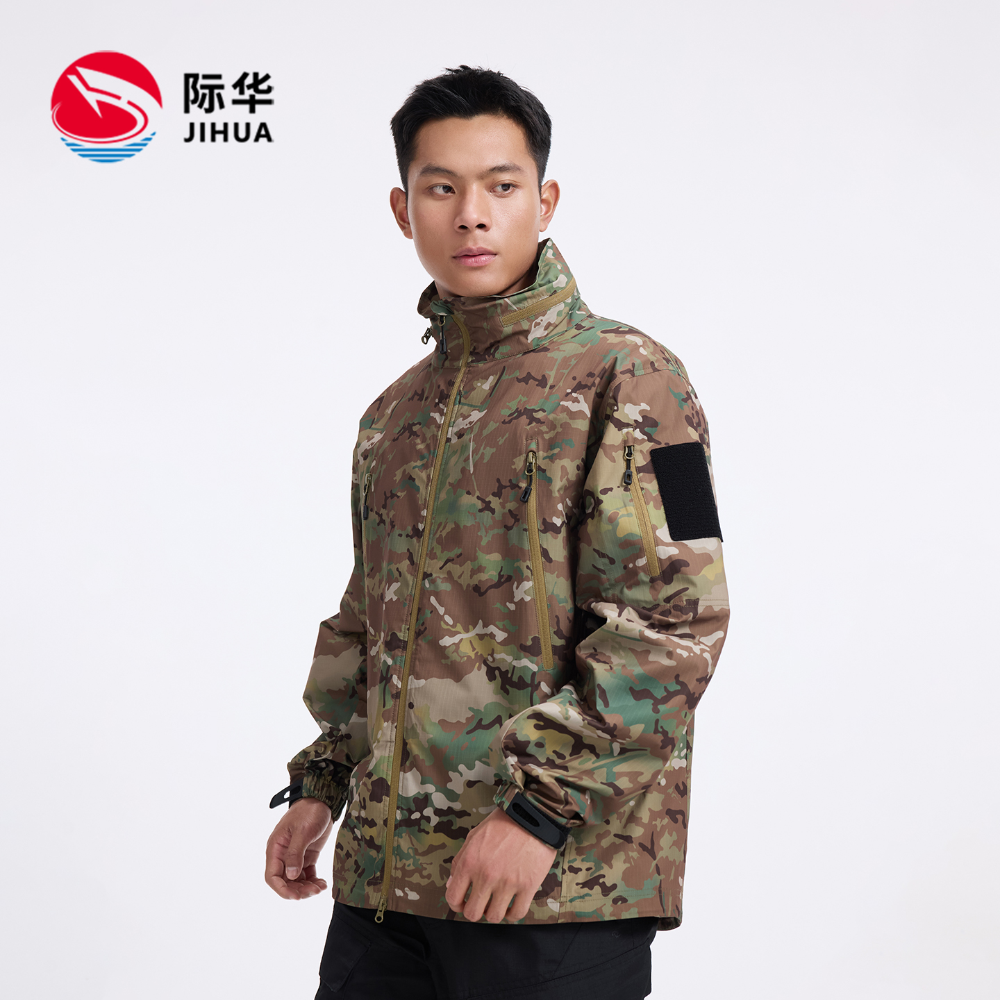 【大漠叔叔】际华户外徒步登山服防风防泼水战术外套迷彩软壳衣男