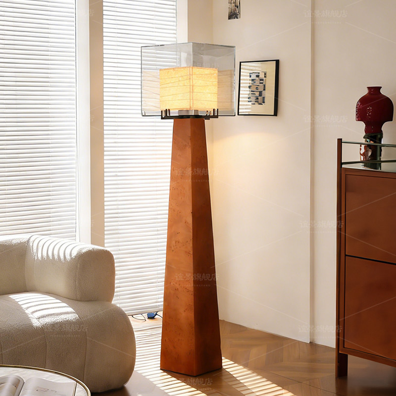 日式侘寂风别墅客厅复古设计师款艺术氛围灯酒店高级感意式落地灯