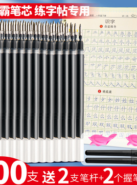 虎冠儿童练字笔芯自动消失练字专用笔褪色笔复写笔练字帖消失笔小学生字帖笔可消失笔迹魔幻字帖凹槽练字笔