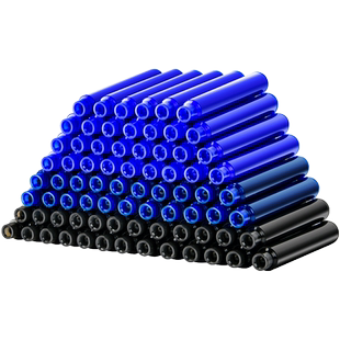 热敏可擦墨蓝墨囊热可擦钢笔换囊式墨水晶蓝/蓝黑色小学生专用练字3.4mm口径可替换通用墨囊100支磨摩力擦