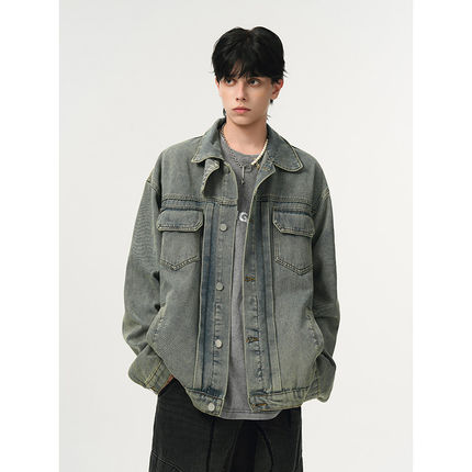 MPstudios原创男装悟空有货bdls无界港味潮人馆文艺复古牛仔外套