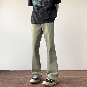19 STUDIO兔先森东京衣柜SHIJOIN时有大码美式微喇牛仔裤