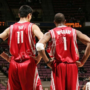 麦迪设计球衣定制复古1号火箭丝光棉刺绣版姚明篮球服11号DIY高端