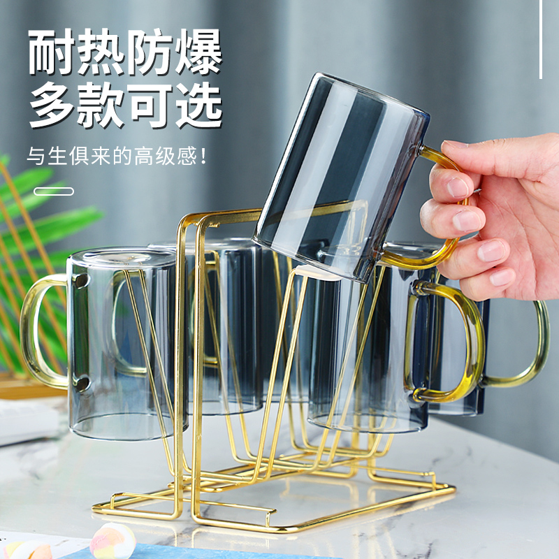 梵师耐热玻璃水杯套装轻奢杯具