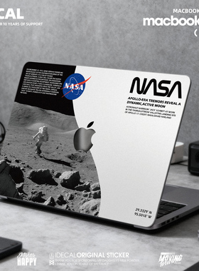 适用于笔记本电脑贴膜Macbookair13.3寸机身外壳保护贴pro14M1新21款16寸mac炫彩贴1112寸保护膜NASA宇航员