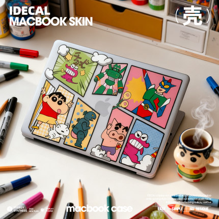 原色工场彩绘电脑壳适用MacBookair13.3寸pro15寸16笔记本保护壳可爱猫女新款pro14适用M2AIR13防磕碰保护壳