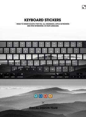 原色工场适用于MacBook键盘膜按键贴air13pro1516寸华为联想苹果笔记本按键贴纸新款M1/2/3使用防磨防油耐用