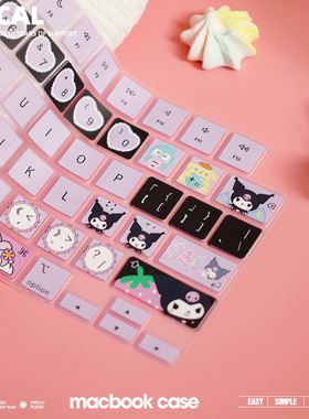 苹果笔记本键盘硅胶膜适用于pro13pro16/14macbook防尘膜air13.3寸air15防水防灰尘卡通系列简约touchbar15