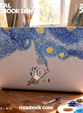 原色工场彩绘电脑壳适用MacBookairpro13.3寸15寸16笔记本保护壳卡通太空女新款pro14适用M2AIR13防磕碰