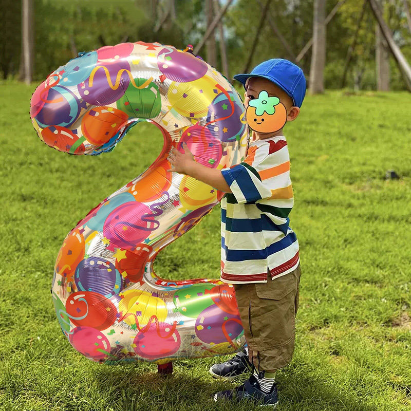 彩色数字气球男女孩生日派对儿童周岁装饰布置氛围拍照道具蛋糕,节庆用品/礼品,气球,淘宝优惠券,粉丝福利购,淘宝优惠卷
