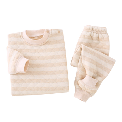 儿童三层夹棉保暖衣宝宝内衣套装