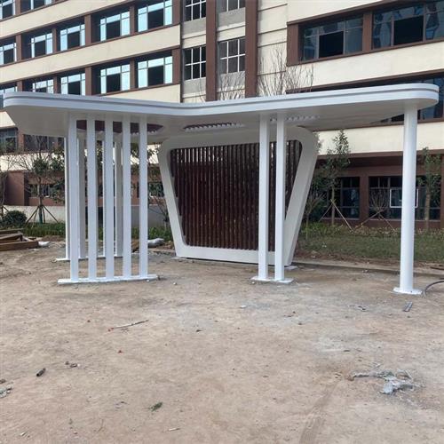 大型不锈钢异形雕塑厂家金属钢结构长廊园林景观不锈钢廊架雕塑