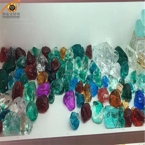 酒店大堂手工玻璃石头吊灯琉璃冰块装饰艺术大灯别墅定制装饰大灯