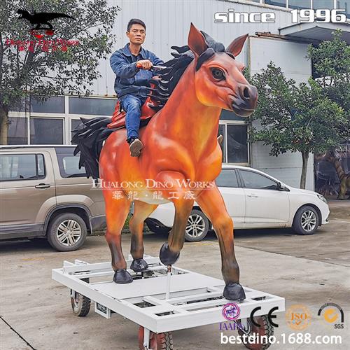 恐龙厂家制作景区巡游道具车仿真乘骑马模型游乐场商场活动引流