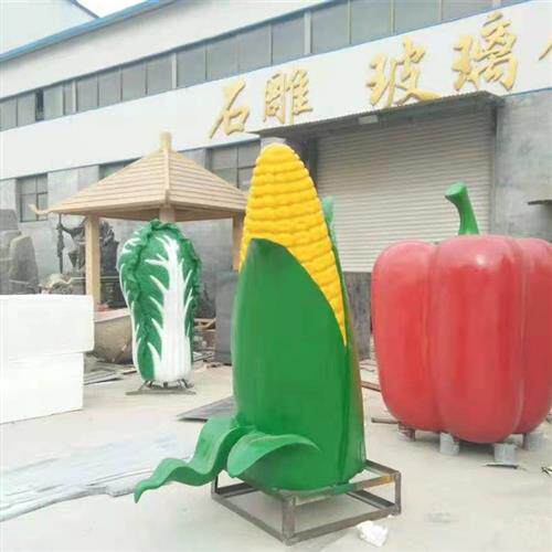 工厂定玻璃钢蔬菜水果雕塑摆件生态种植园水果园透明树脂