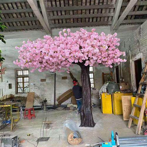 仿真樱花树假树婚庆室内装饰大型植物酒店商场道具许愿树樱花树