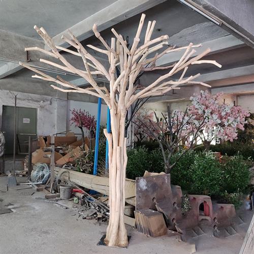 仿真天然枯树大型干枝纯树干假树道具树酒店客厅咖啡店装饰品定制