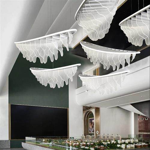 设计师帆船亚克力LED售楼部酒店大堂客厅吊灯现代简约创意餐厅灯
