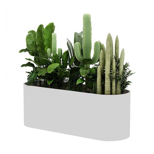 玻璃钢花盆不锈钢落地式花箱户外售楼部酒店落地花器商场广场花钵