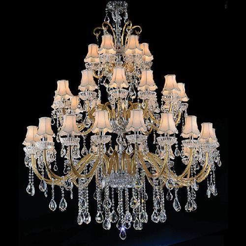 欧式蜡烛灯美式客厅灯水晶卧室餐厅灯具轻奢大气复式楼别墅灯