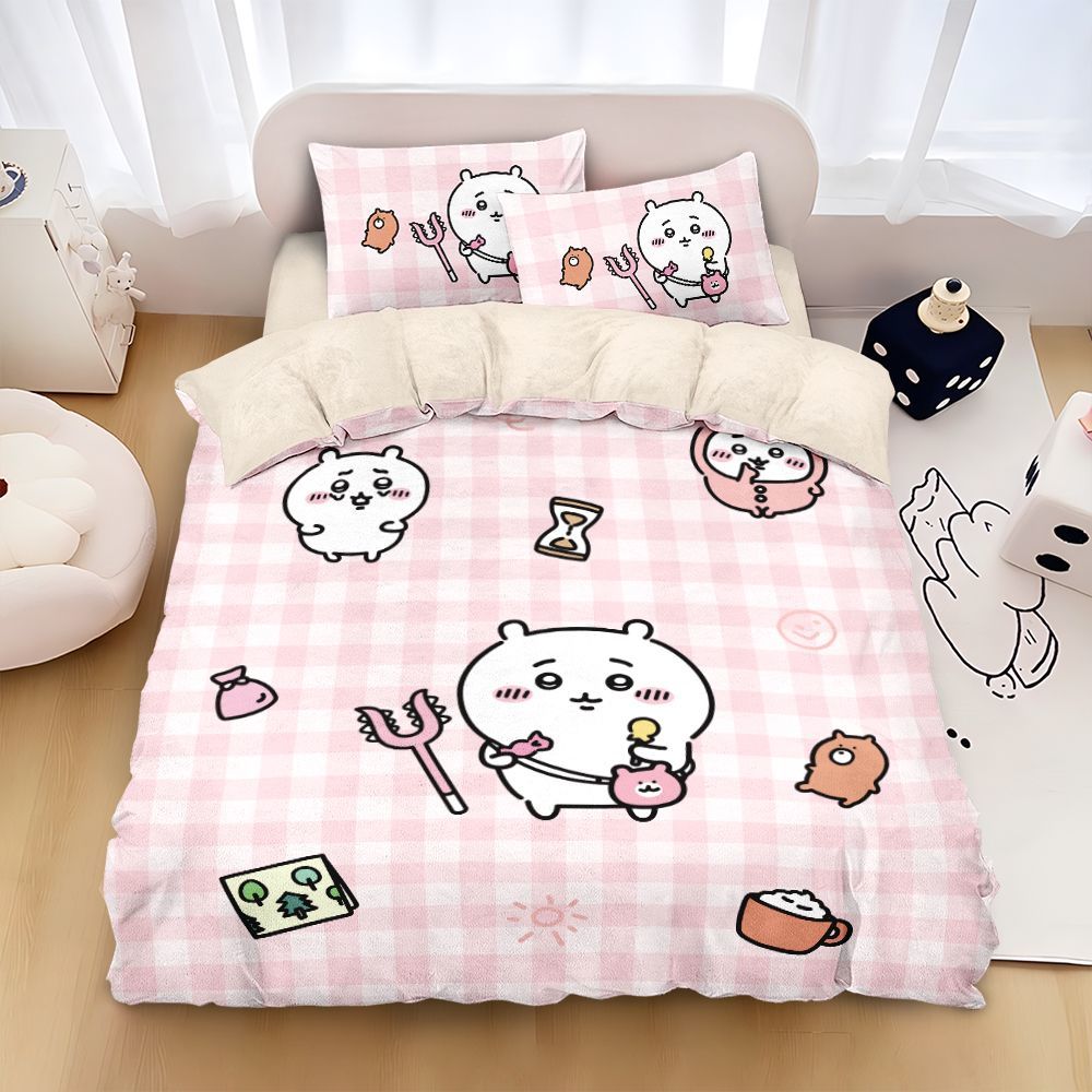 吉伊卡哇牛奶绒被套可爱