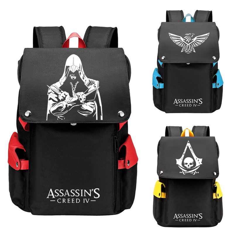 2024刺客信条学生书包 游戏 大革命 黑旗 双肩包 周边背包枭雄旅
