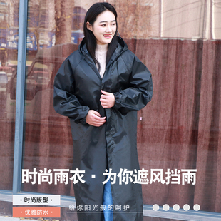 加厚雨衣成人连帽单人防风长款 牛津布雨披 家用防雨骑行外卖男女式