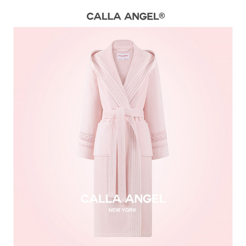 CallaAngel纯棉毛巾料连帽浴袍