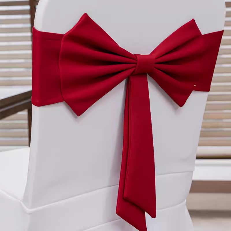 弹力酒店椅背蝴蝶结通用简约椅子凳子靠背装饰美观婚庆饭店椅套