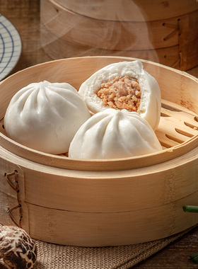 【量折】包道多汁鲜肉包小笼包广式早茶点心速食早餐冷冻包子