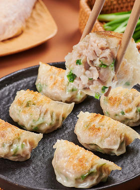 【量折】包道葱香肉饺子速冻水饺速食冷冻煎饺蒸饺早餐396g