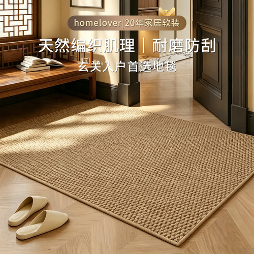 家用纯色入户门耐脏地垫门垫进门大门口玄关地毯门外可裁剪脚垫子