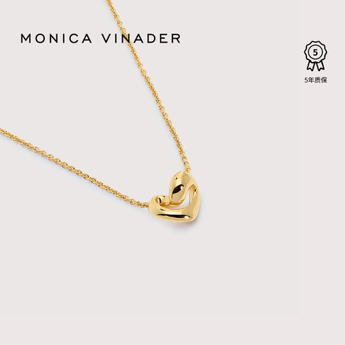 【七夕礼物】Monica Vinader莫妮卡小恒心爱心金色细链礼物项链