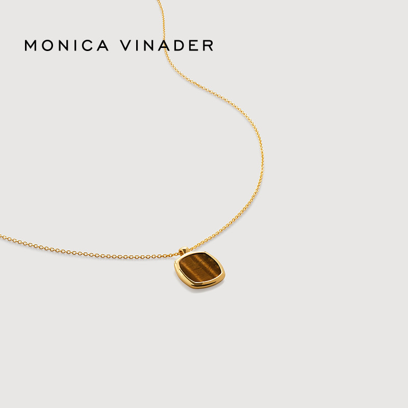 Monica Vinader莫妮卡项链Delphi虎眼石锁骨链送礼时尚热可可风