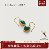 Monica Vinader莫妮卡耳环Siren海蓝宝石耳坠复古银饰耳饰小众女