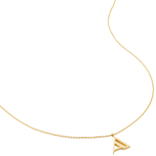 Monica Vinader莫妮卡项链字母项链轻奢小众银镀金颈链定制送礼