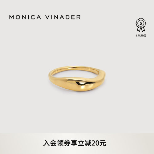 Monica Vinader釉光细圈戒指素圈光面冷淡复古小众女秋冬叠戴戒圈