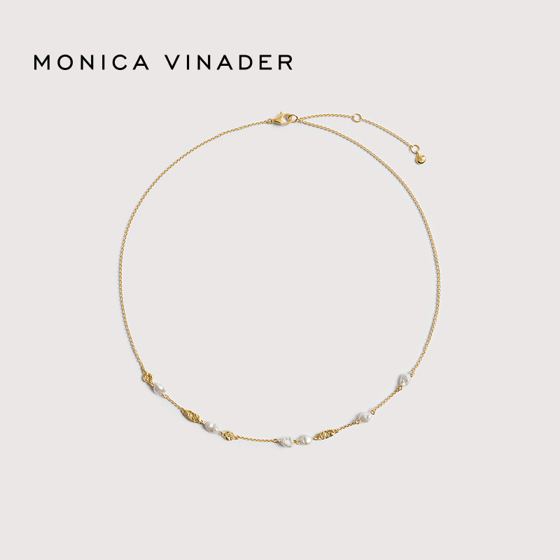 [新品]Monica Vinader莫妮卡Capri迷你奇异珍珠项链个性设计感女