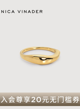 Monica Vinader釉光细圈戒指素圈光面冷淡复古小众女秋冬叠戴戒圈