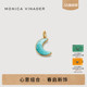 Monica 女别致设计 Vinader莫妮卡吊坠新月宝石项链单坠小众时尚