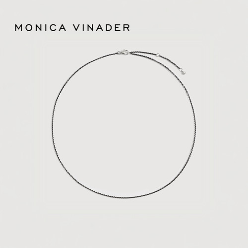 [新品]Monica Vinader莫妮卡黑色麻花编织项链设计感锁骨链礼物