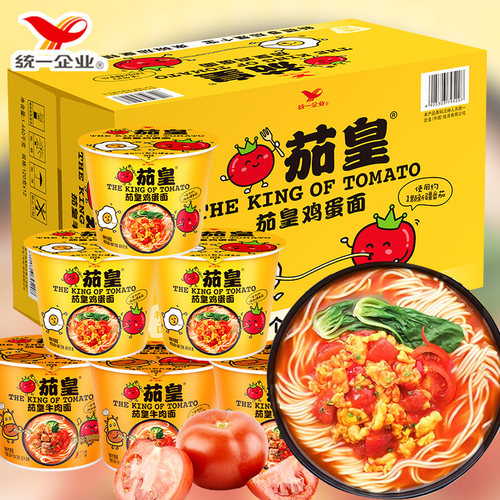 统一茄皇番茄鸡蛋面桶装